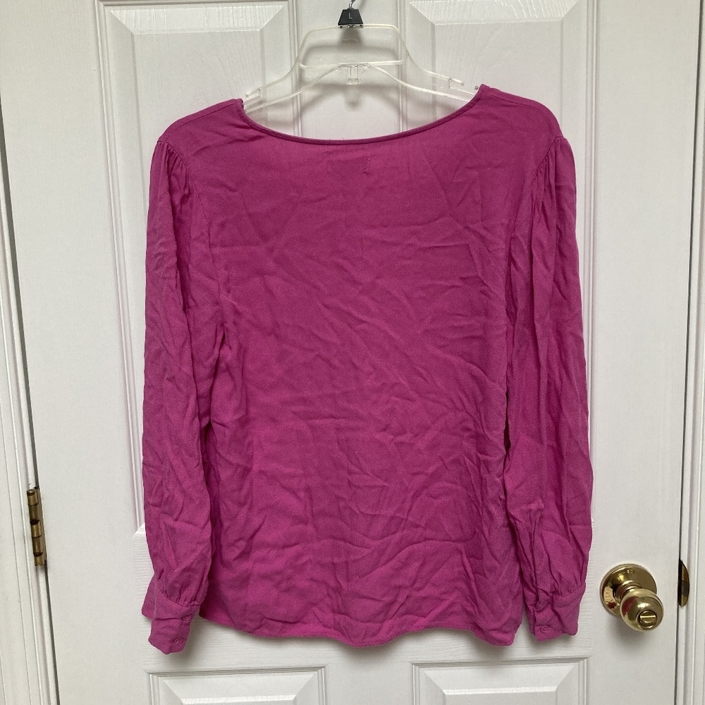 14th & union womens m bright pink blouse business - Picture 5 of 5